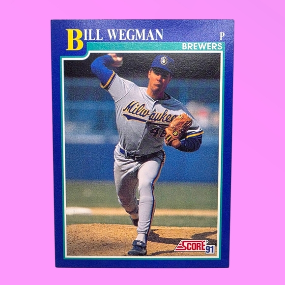1991 Score Bill Wegman Milwaukee Brewers #483 Baseball Card - Picture 1 of 4